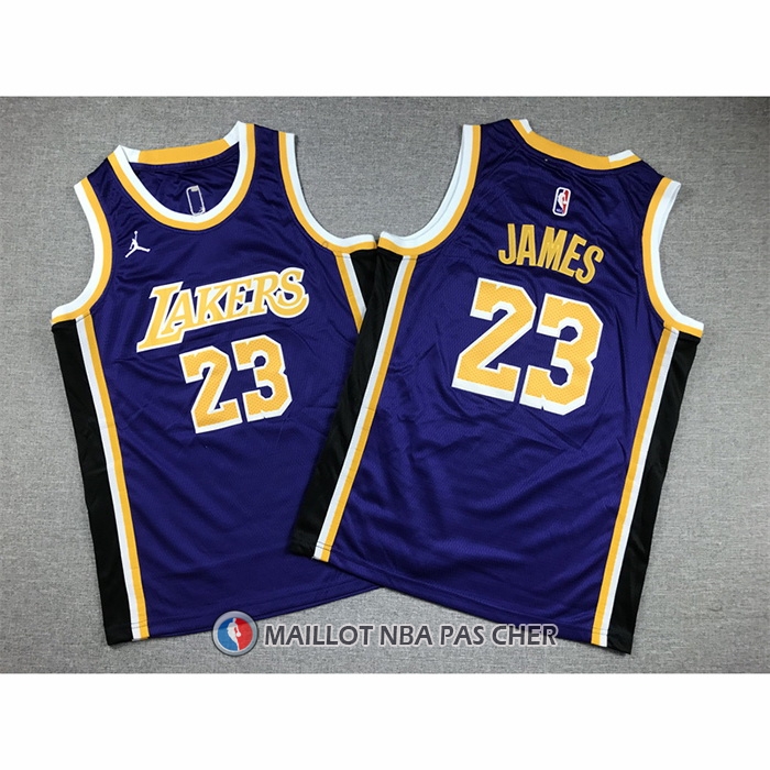 Maillot Enfant Los Angeles Lakers LeBron James NO 23 Statement Volet